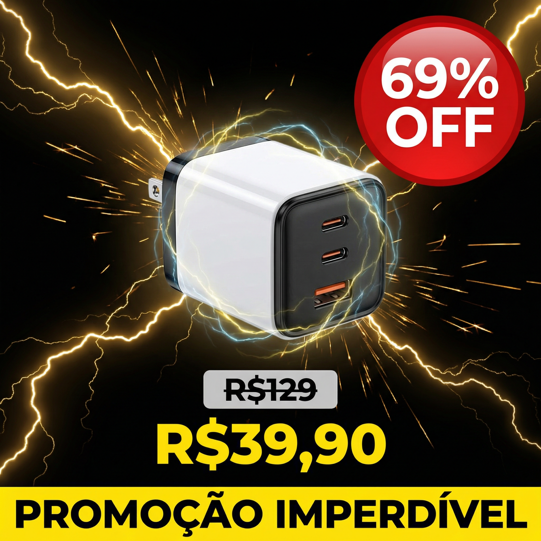Carregador 65W 69% OFF